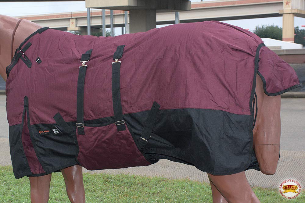 HILASON 1200D Turnout Light Winter Waterproof Rain Sheet Horse | Sheets for Horses